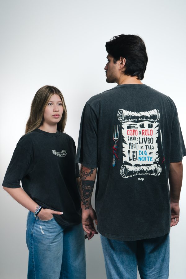 camiseta indesculpável – cinza estonado
