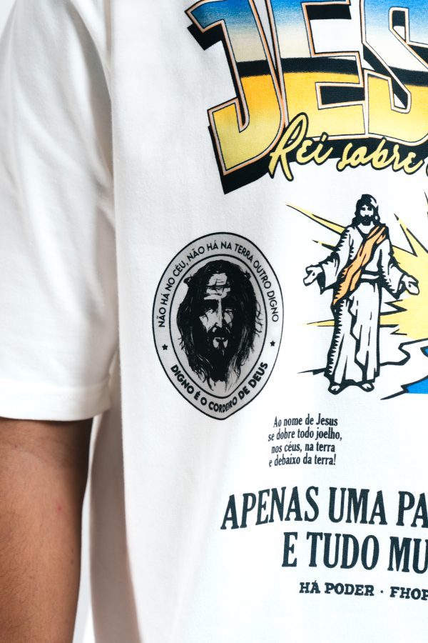 camiseta há poder - off white - Image 4